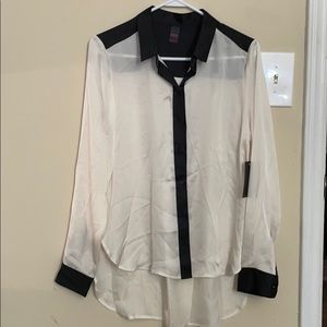 Black & White Silk Blouse